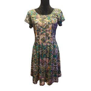 Kim Rogers Petite Jade Geena Dress PXL Multi-Color Floral Pattern Party Office